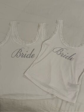 Rhinestoned Bride Lace Cami